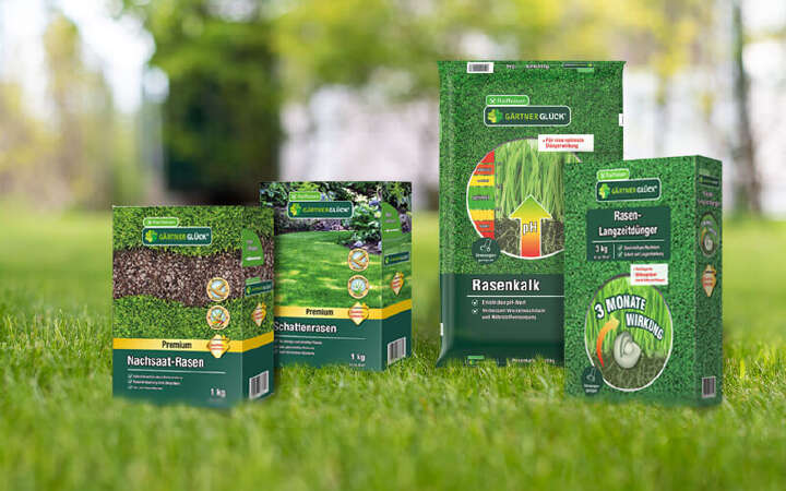 gaertnerglueck rasenpflege produkte auf gruenen rasen 800x500